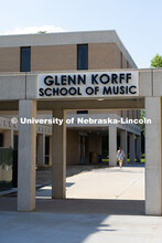 Exterior view of the Westbrook Music Building. June 12, 2025. 