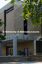 Exterior view of the Westbrook Music Building. June 12, 2025. 