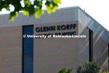 Exterior view of the Westbrook Music Building. June 12, 2025. 
