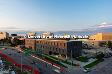 Exterior view of the new Fine and Performing Arts building, home of the Glenn Korff School of Music 