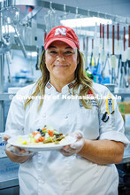 Paige Knebel poses in the Willa Cather Dining Hall. Knebel is the ‘Chef de Cuisine’ for UNL. Her