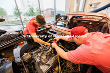 Figure 8 Racing, a registered student organization at UNL, meets in Kiewit Hall to work on their 198