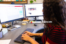 Stephanie Cerrato-Rodriguez, Academic Navigator for the College of Arts and Sciences, uses a program