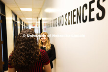 Stephanie Cerrato-Rodriguez speaks with Rose Zaske, a junior studying advertising and public relatio