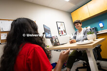 Sara Troupe speaks with Nyssa Fernandez, a sophomore studying Film, Emerging Media Arts and Entrepre