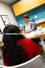 Sara Troupe speaks with Nyssa Fernandez, a sophomore studying Film, Emerging Media Arts and Entrepre