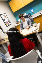 Sara Troupe speaks with Nyssa Fernandez, a sophomore studying Film, Emerging Media Arts and Entrepre