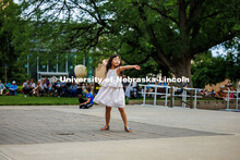 A little girl takes the dance floor during Sam Greenfield’s Jazz in June performance at the Sheldo