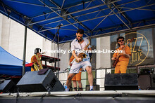 Sam Greenfield, a New York based saxophonist, performs on stage for the last day of Jazz in June for