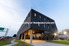 Exterior view of the newly constructed Fine and Performing Arts building, new home of the Glenn Korf