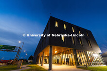 Exterior view of the newly constructed Fine and Performing Arts building, new home of the Glenn Korf