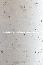 Detail on a concrete pillar in the new the Fine and Performing Arts Building, new home of the Glenn 