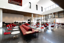 The lobby (commons area) in the new Fine and Performing Arts Building, new home of the Glenn Korff S