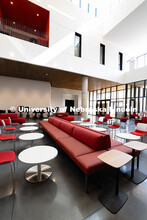The lobby (commons area) in the new Fine and Performing Arts Building, new home of the Glenn Korff S