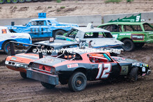 Anna Hadan drives the number 12 UNL Figure 8 racecar during the Saline County Fair in Crete, Nebrask
