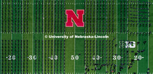 Chairs are set up on Tom Osborne Field in Memorial Stadium for Saturday’s commencement. May 6, 202