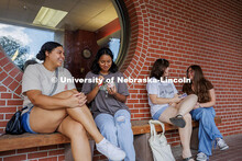 McKenzie Fuller, Jennifer Gamez Martinez, Meghan Harrington and Adeliya Ivaniv (left to right) sit t