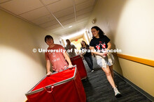 Sophia Bretz, a junior studying actuarial science, walks with her brother, William, a first-year stu