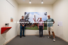 The "Old Glory" portion of the "Go Big Red" exhibition in Sheldon Museum of Art includes an image of
