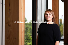 Portrait of Sarah Karle, Associate Professor of Landscape Architecture, in Architecture Hall. Septem