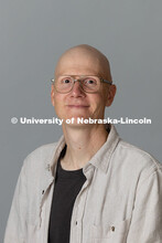Portrait of Qwist Joseph, assistant professor of ceramics/sculpture. Hixson-Lied School of Fine and 