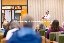 Richard Graham, chair of Teaching Partnerships at UNL Libraries, speaks to audiences gathered for th