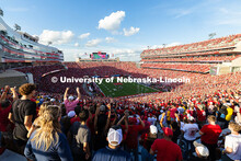 Husker fans cheer after a touchdown by Heinrich Haarberg, a senior tight end, with 1:34 remaining in