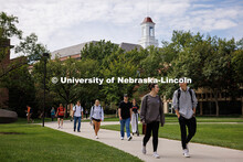 Students walk through campus in-between classes. September 24, 2025. 