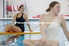 Jensyn Glidewell (left), sophomore Hospitality, Restaurant and Tourism Management major, participate