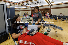 Elle Klanderman, a senior Sports Media and Communication/Broadcasting major, chats with Shelby from 