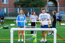 Students compete in a ladder ball game during the Yard Games Competition during Homecoming Week. Sep