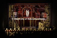 Stage dioramas in the Temple Building from the Johnny Carson School of Theatre and Film. Johnny Cars