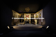 Stage dioramas in the Temple Building from the Johnny Carson School of Theatre and Film. Johnny Cars