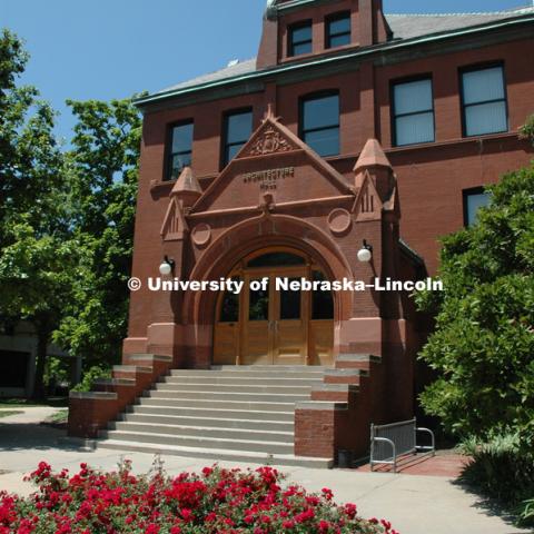 Campus Beauty, Exterior of Architecture Hall, 070621, Photo by Tom Slocum, University Communications Photographer.