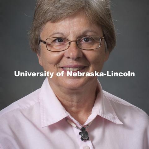 Pictured; Peggy Tilgner, Professor, Teaching Learning and Teacher Education, Academic Affairs, New Faculty Orientation, Studio Portrait. 100818, Photo by Greg Nathan, University Communications Photographer.