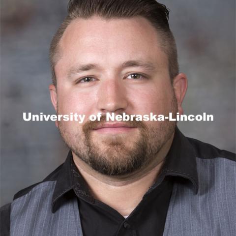 Studio portrait of JD Madsen, Assistant Professor, Johnny Carson School of Theatre and Film, FPA. August 20, 2014. Photo by Craig Chandler, University Communications.