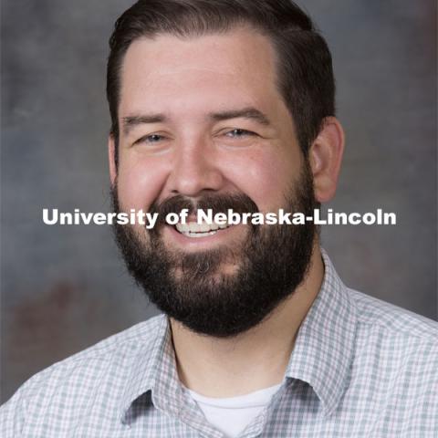 Studio portrait of Walker Pickering, Assistant Professor, Art and Art History. August 20, 2014. Photo by Craig Chandler, University Communications.