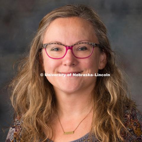 Studio portrait of Milena Radzikowska, New Faculty Photo Shoot, August 19, 2015. Photo by Greg Nathan, University Communications Photographer.