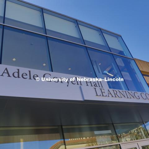 The new north entrance to UNL's Adele Coryell Hall Learning Commons.March 28, 2016, Photo by Craig Chandler, University Communications.