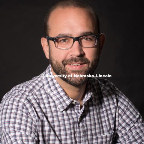 Studio portrait of Daniel Piatkowski, Assistant Professor, College of Architecture. July 7, 2016. Photo by Greg Nathan, University Communications Photographer.