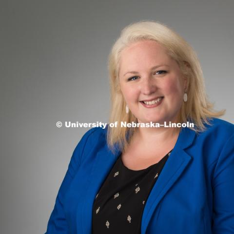 Studio portrait of Meredith Martin, Assistant Professor, CEHS, New Faculty. August 11, 2016. Photo by Greg Nathan, University Communication Photography.