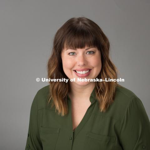 Studio portrait of Abby Simpson, Lecturer, CEHS, New Faculty. August 11, 2016. Photo by Greg Nathan, University Communication Photography.