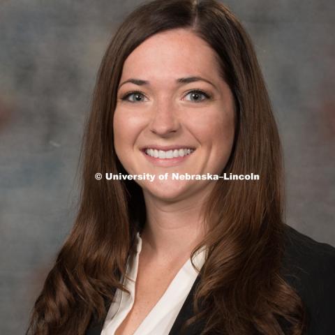 Studio portrait of Allison Bonander, Lecturer for Arts and Sciences. New Faculty Orientation. August 29, 2016. Photo by Greg Nathan, University Communication Photography.