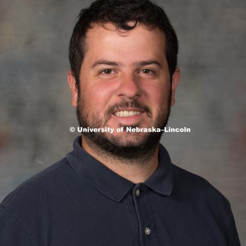 Studio portrait of John Marc Goodrich, Assistant Professor, CEHS. New Faculty Orientation. August 29, 2016. Photo by Greg Nathan, University Communication Photography.