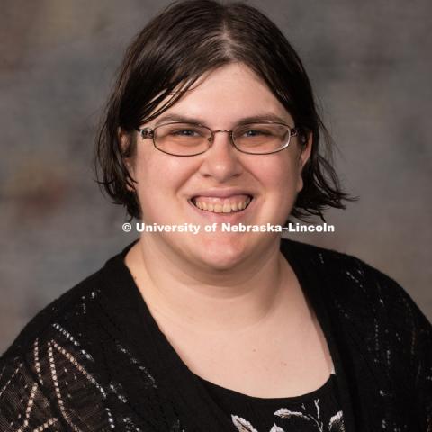 Studio portrait of Rebecca Harbison, Assistant Professor, College of Arts and Sciences. New Faculty Orientation. August 29, 2016. Photo by Greg Nathan, University Communication Photography.