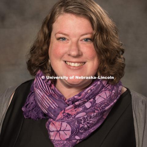 Studio portrait of Julie Tippens, Assistant Professor, CEHS.  New Faculty Orientation. August 29, 2016. Photo by Greg Nathan, University Communication Photography.
