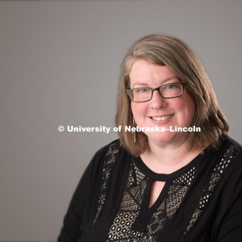 Studio portrait of Julie Tippens, CEHS, Child Youth and Family Science, Assistant Professor. September 6, 2016. Photo by Greg Nathan, University Communications Photographer. 