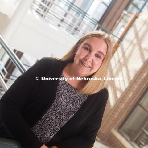 Stephanie Kuenning, Student Success Coordinator for the College of Architecture. Faculty / Staff photo shoot. October 27, 2016. Photo by Greg Nathan, University Communication Photography.