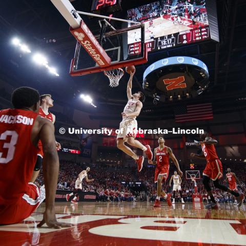 Nebraska mens basketball vs. Ohio State at the Pinnacle Bank Arena.  January 18, 2017, Photo by Craig Chandler / University Communication.