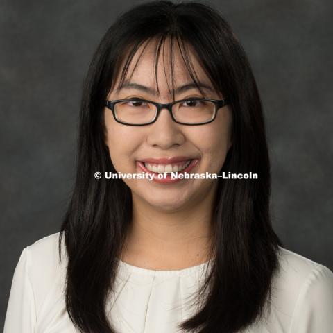 Studio portrait of Peisi Huang, Assistant Professor of Physics and Astronomy, College of Arts and Sciences. New Faculty Orientation. August 16, 2017. Photo by Greg Nathan, University Communication Photography.